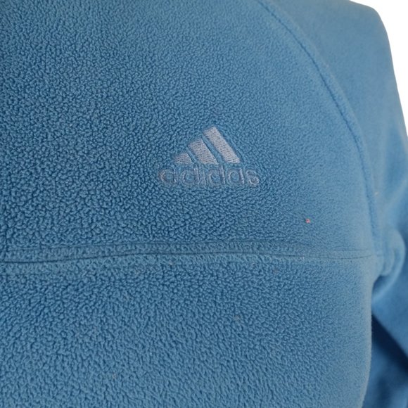 Adidas Jacket Pullover Women’s Size Small Fleece Quarter Zip Blue - Picture 4 of 11